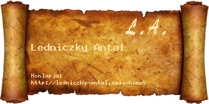 Ledniczky Antal névjegykártya