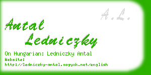 antal ledniczky business card